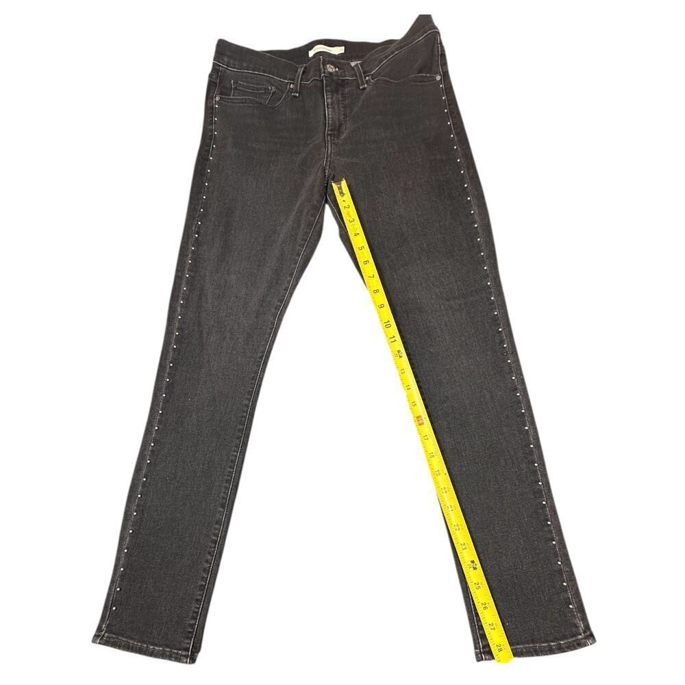 Levi’s 311 Shaping Skinny Jeans W31 L30 Black Studded Side Detail - Picture 3 of 8